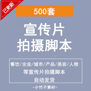 各行业宣传片脚本剧本制作企业创作方案拍摄脚本资料文案素材模板-淘宝虚拟仓