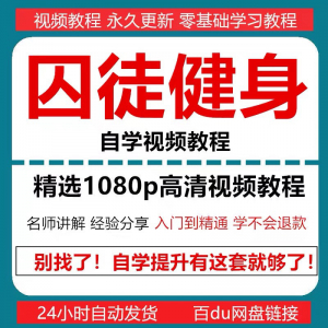 图片[1]-囚徒健身视频教程自重整套教案整专项训练教程+PDF电子版囚徒健身-淘宝虚拟仓