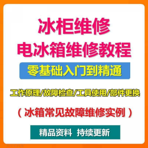 电冰柜冰箱维修教程主板修理原理检修技术教学视频维修实例资料