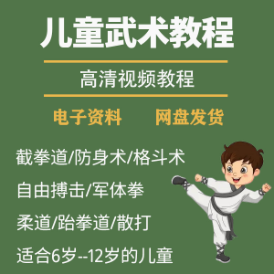 图片[1]-少儿童武术视频教程零基础自学咏春散打擒拿泰拳跆拳道防身术课程-淘宝虚拟仓
