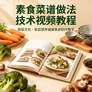 图片[1]-素食菜谱制作技术视频教程家庭营养健康美食教学设计素材-淘宝虚拟仓