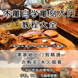 图片[1]-木雕自学雕刻入门教程木匠制作diy手工技术玉石学习视频教学课程-淘宝虚拟仓