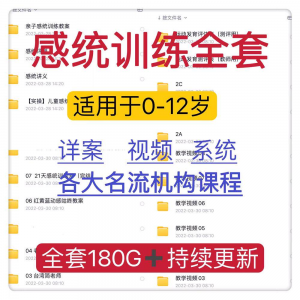 感统课程教案幼儿童训练早教机构视频0-12岁体智能培训测评资料-淘宝虚拟仓