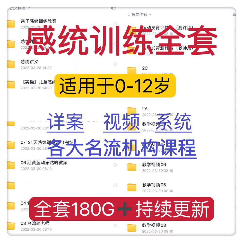 感统课程教案幼儿童训练早教机构视频0-12岁体智能培训测评资料-淘宝虚拟仓
