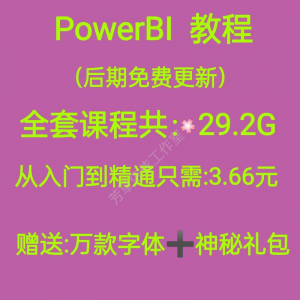 Power BI 商业数据可视化入门指南:零基础快速掌握数据分析核心技能-鱼渣资源