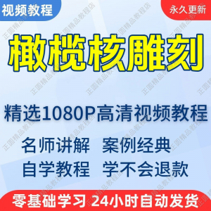 零基础橄榄核雕刻视频教程：从入门到精通，新手必看！-鱼渣资源