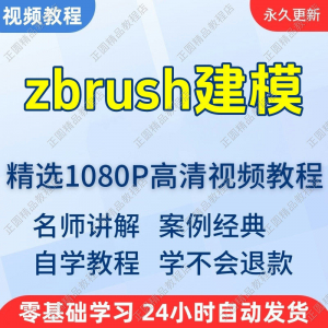 零基础学习ZBrush建模:新手快速掌握建模技巧-鱼渣资源