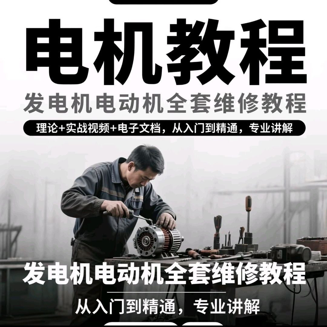 电机教程视频发电机电动机结构原理维修技术小学素材布线图教程-淘宝虚拟仓