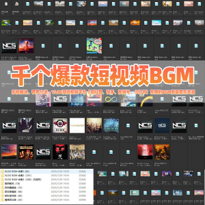 千个爆款短视频BGM背景音乐小红书抖音快手热门VLOG音乐影视解说-淘宝虚拟仓