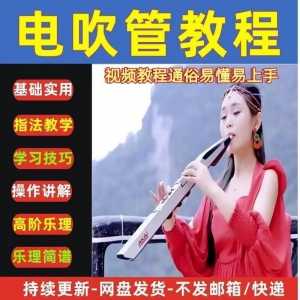 自学乐器电吹管教程课程实用学习教材视频初学者入门零基础-淘宝虚拟仓