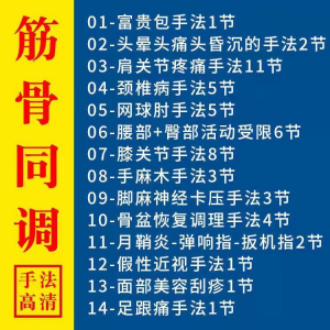 图片[1]-筋骨同调祛痛术活动受限手法富贵颈椎颈肩肘腰膝关节疼痛手法素材-淘宝虚拟仓